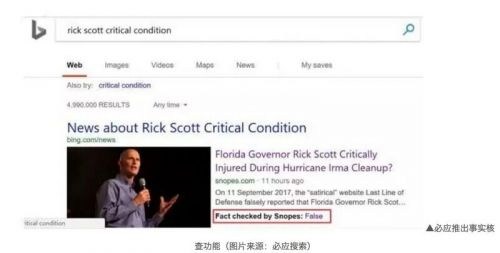 必应推出假音讯考证功用