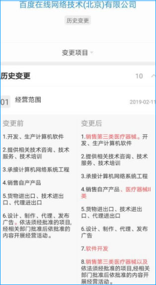 百度在线变动经营范围,岂非也要卖医疗东西！